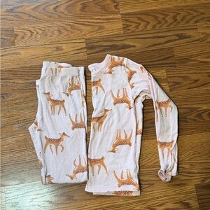 Carter's Kids Pajama Set - Cream with Deer Print